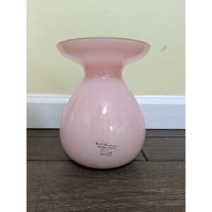 New Ikea Barbera Wesslander X Pia Amsell pink opaline blown artglass vase